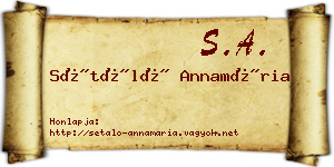 Sétáló Annamária névjegykártya