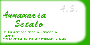 annamaria setalo business card